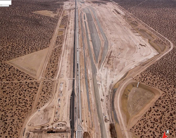 Aerial of Union Pacific Santa Teresa Project, February 2013.